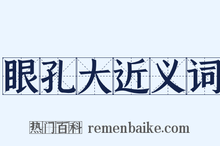眼孔大近义词是什么意思的图片